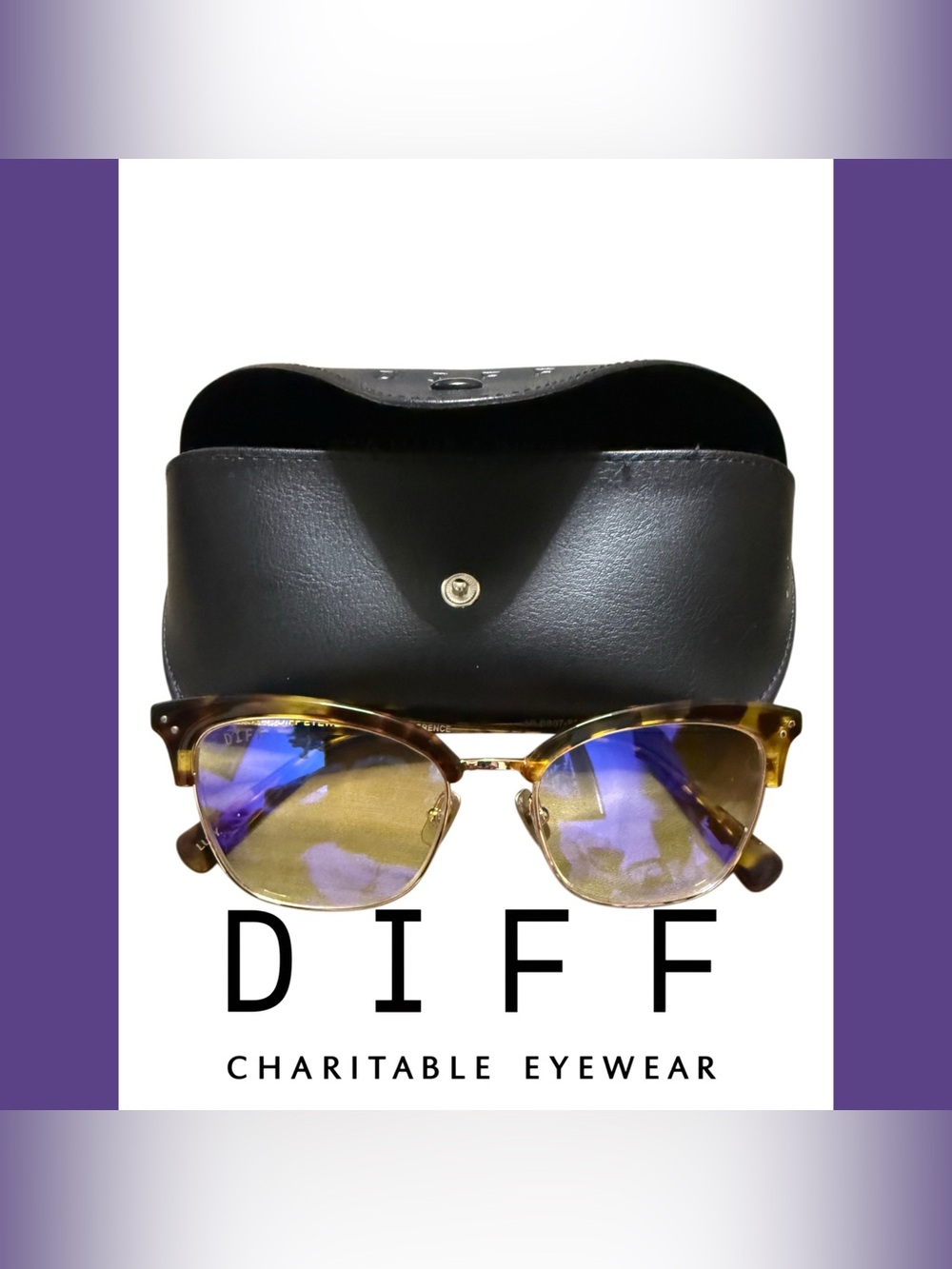 DIFF Blue Light Computer Readers Tortoise Frames Women’s Smart Chic Glasses
